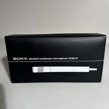 Vintage Sony ECM-21 Electret Condenser Microphone Complete