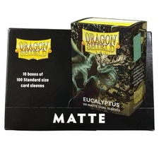 Matte Dual EUCALYPTUS Case Display Dragon Shield Standard Size Sleeves 10 Packs