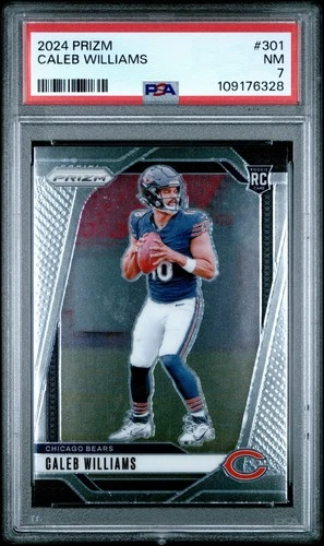 2024 Panini Prizm Caleb Williams Rookie Card #301 PSA 7 Bears (RC)