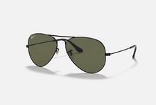 Ray-Ban Polarized Aviator Sunglasses Metal Bl...