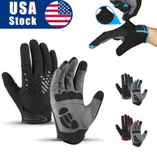 Cycling Gloves Padded Full Finger Mountain Bike Gloves Breathable MTB Racing Men