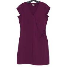 Athleta Dress Nectar Athleisure Minimalist Versatile Ruched T Shirt Burgundy PM