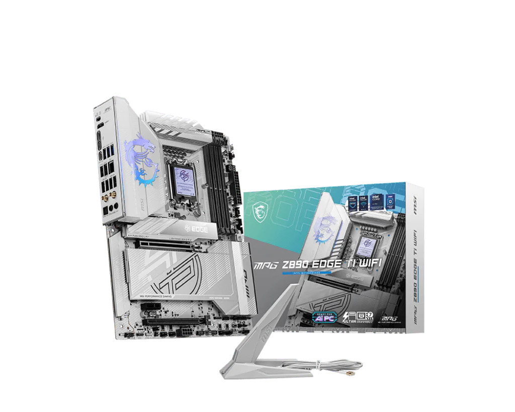 MSI MPG Z890 Edge TI Wifi : carte mère ATX blanche pour PC de gaming ultra puissant