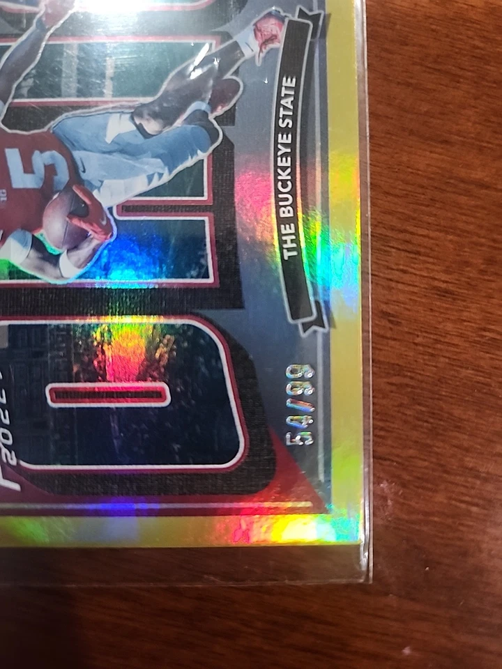 GOLD /99 Garrett Wilson 2022 Panini Prestige Season Greetings #SG-7 - Image 2 of 3