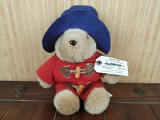 Vintage 1980s Eden Indonesia Paddington Bear Plush Toy Tag Red Coat Hat 20 cm