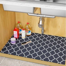 Waterproof Under Sink Mat, Absorbent Quick Dry Under Sink Mat, Non-Adhesive Slip