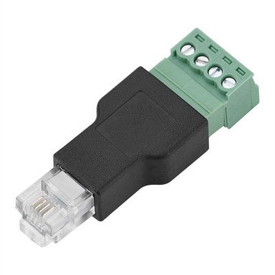 Ethernet-Stecker RJ11 6P4C Männlich Zu 4-poligen Schraubenklemmverbinder BAK
