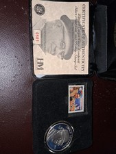 Vince Lombardi Silver Coin & Stamp Set Green Bay Packers Vintage Football