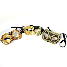 Vintage Handmade Venetian Masquerade Eye Masks Set Of 3 Eyes Wide Shut