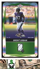 2025 UNO Elite Core Edition - Green Foil #178 Brent Urban - Baltimore Ravens