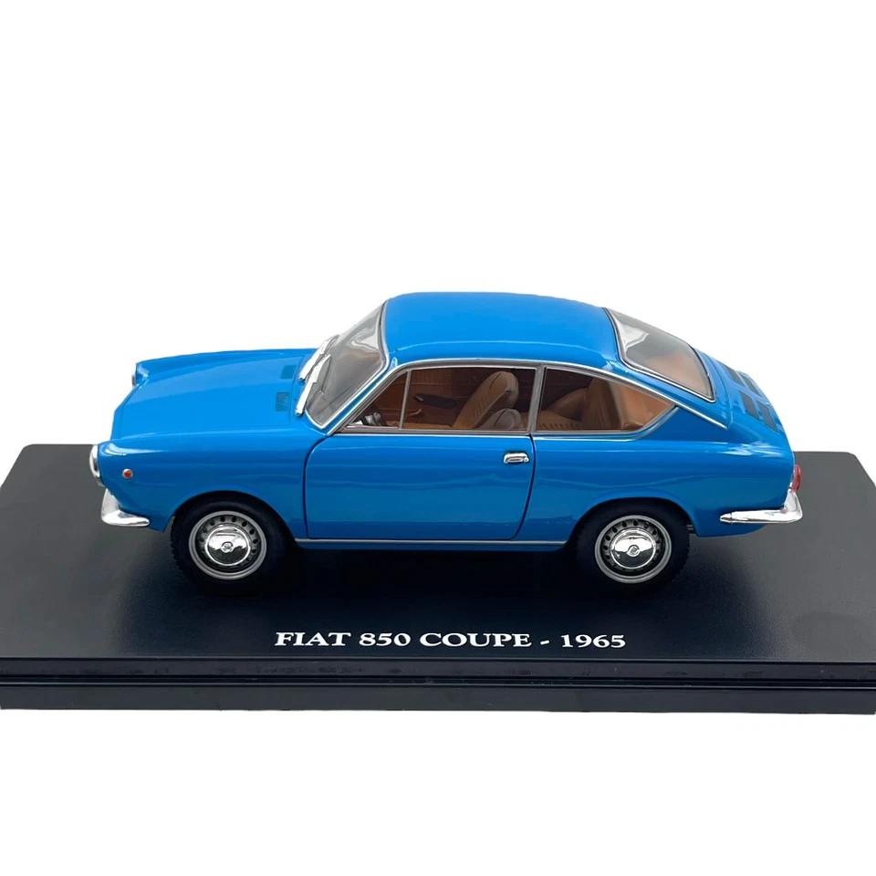 Modellino Auto Atlas 1/24 Fiat 850 Coupe 1965 Blue - Immagine 3 di 4