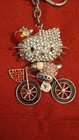 MLKA Hello Kitty Crystal Bicycle Keychain Luxury  Bag Charm — photo 3
