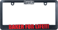 BAKER FOR LIFE LICENSE PLATE COVER BLK/RED