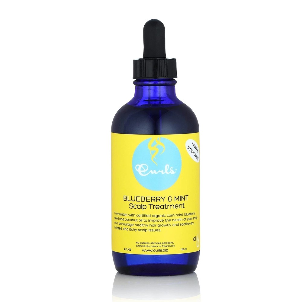 Blueberry Mint Tea Infused Scalp Treatment for Curly Hair