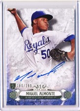 2016 TOPPS TIER ONE MIGUEL ALMONTE RC AUTO 180/299