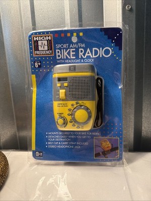 1992 High Frequency Sport AM/FM Bike Radio w/ Headlight & Clock RARE NEW SEALED
