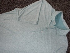 Hickey Freeman Polo Shirt Mens M Green Floral Luxury Golf Ivy Prep Short Sleeve