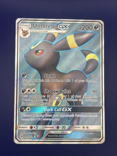 Umbreon GX 142/149 Sun & Moon Base Full Art Holo Pokémon TCG NM