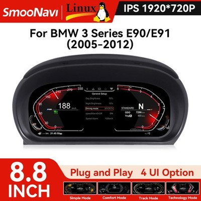 10'' Digitales Kombiinstrument Cluster LCD für BMW 3er E90 E91 E92 E93 Retrofit