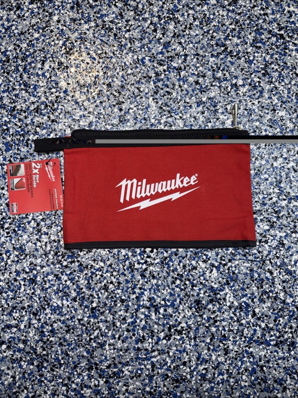 Milwaukee 48-22-8180 Water Resistant No. 10 Canvas Metal Zipper Pouch