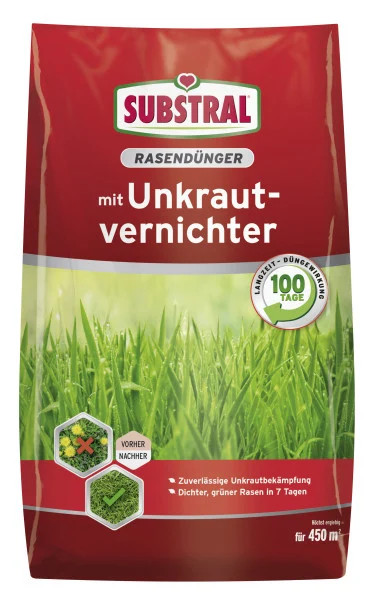 Substral RasendüNger Mit Unkrautvernichter FüR 450 M² 9 Kg RasendüNger-image
