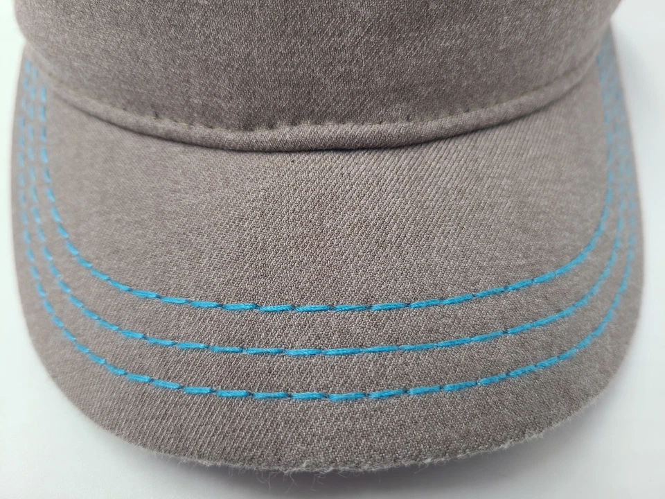 Mujeres Adidas Cadete Militar Ejército Correa Ajustable Gorra Gorra Informal Gris Azul Foto 4 de 4