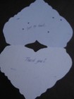 UNUSED 1990s vintage greeting card Laurel Burch Heart-Shaped THANK YOU Cat &Bird — photo 5