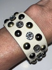 Women s Leather Embellished Bracelet