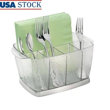 Silverware Caddy Organizer Utensil Holder W/ 5 Compartments Cutlery Storage New