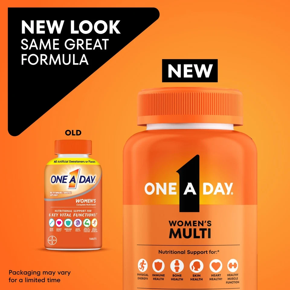 One A Day Women’s Multivitamin with Vitamin A C D E and all 8 B vitamins Calc... - Image 2 of 4