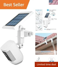 2-in-1 Weatherproof Gutter Mount for Ring Solar Panels & Stick Up Cam – Ultim...