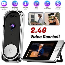 4K 2.4GHz Wireless Smart Visual Intercom Video Doorbell Camera Monitor for Home