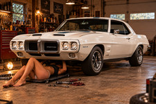 1969 Pontiac Trans Am Bikini Mechanic Poster 24 X 36 Inch Sweet