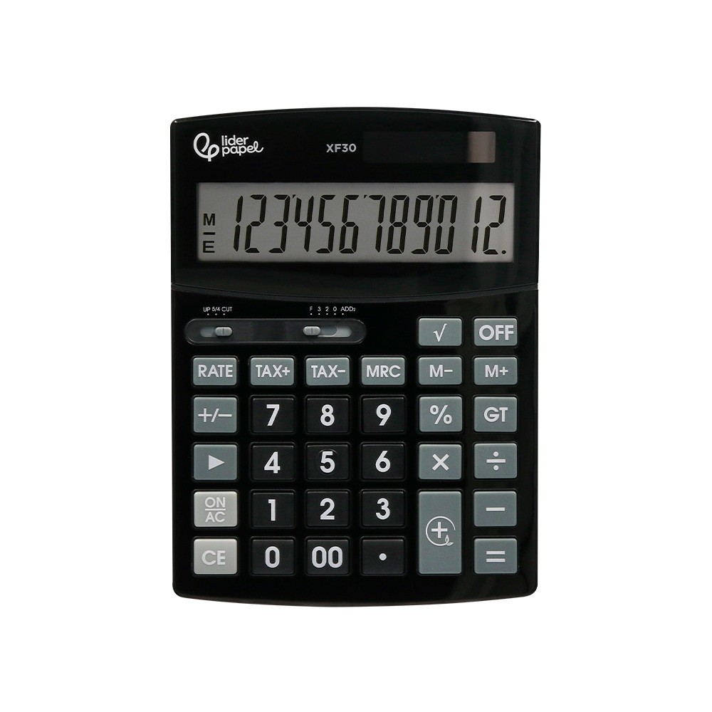 Calculatrice de bureau XF30 Liderpapel à 12 chiffres avec correction