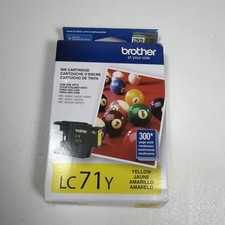 New Genuine Brother LC71Y Yellow Standard Yield Ink Cartridge Exp 2025