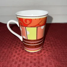 Rosanna Collection Art Deco Coffee Tea Mug Rare Vintage Pattern