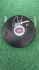 Guy Carbonneau Autographed Montreal Canadiens Hockey Puck Beckett Witnessed COA