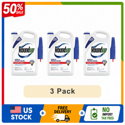 Roundup Weed and Grass Killer with Trigger Sprayer 1 Gallon 3-Pack