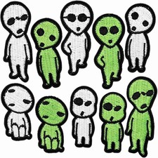 10Pcs Funny Small ET Little Kids Aliens Iron On Patches