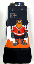 Men's "Gritty" Philadelphia Flyers NHL Phenom Curve Drip Socks ~Large