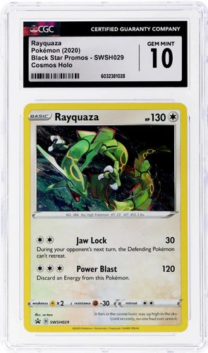 Rayquaza SWSH029 Cosmos Holo Black Star Promo Pokemon TCG CGC Mint 10 2020