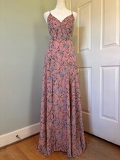 ASTR The Label Pandora Pink/Blue Floral Maxi Dress Size Large