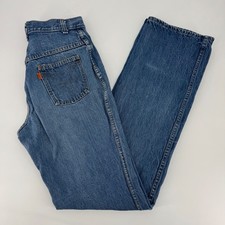 Vintage Levis Orange Tab High Waisted Straight Leg Jeans Medium Wash Blue 28x34