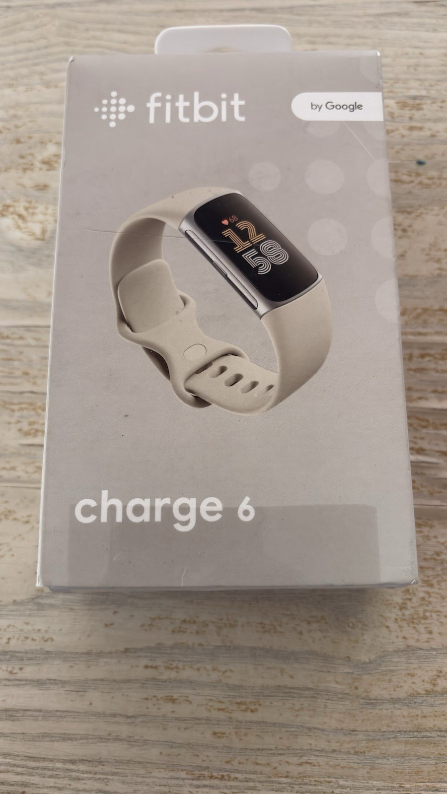 Fitbit Charge 6 G3MP5 Silver Case Porcelain Band
