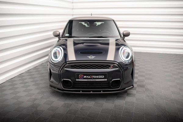 Maxton Design Frontlippe V.1 Passend FüR Mini Cooper S F56 FL Schwarz Hochglanz-image