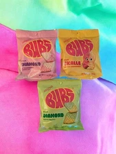 BUBS Sour Tutti Frutti ,Lemon Raspberry ,Vanilla  Swedish Candy Lot of 3