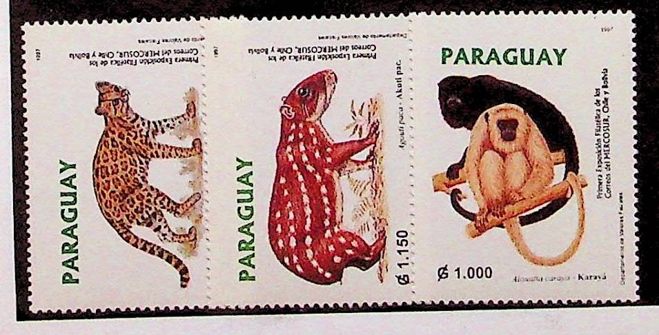 PARAGUAY Sc 2561-63 NH ISSUE OF 1987 - ANIMALS - (DLM34)