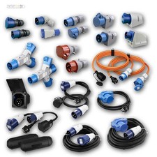 CEE Stecker Steckdose Kupplung, 230V 16A, 3-polig, zB für Caravan Camping Boot