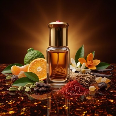 Saffron Amber. Uncut Concentrated Perfume Oil/ Attar Oil. No-Alcohol 3ml Roll-On