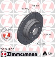2X Zimmermann Bremsscheibe Sport Z 150.3450.52 FüR BMW X6 X5 E71 E70 F15 F16 E72